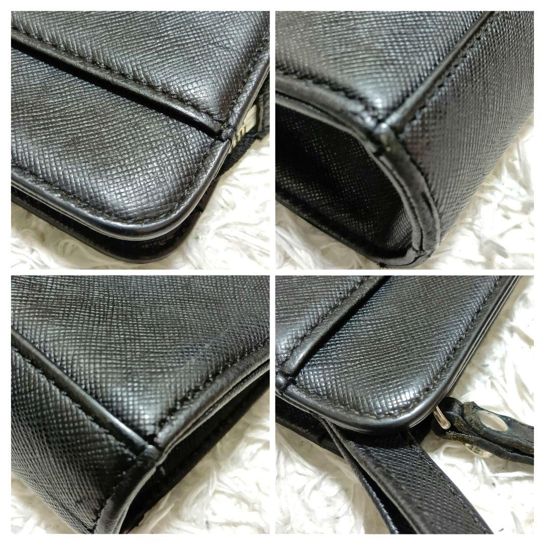 バーバリー　セカンドバッグ　クラッチバッグ　ブラック　レザー　ハンドル付き