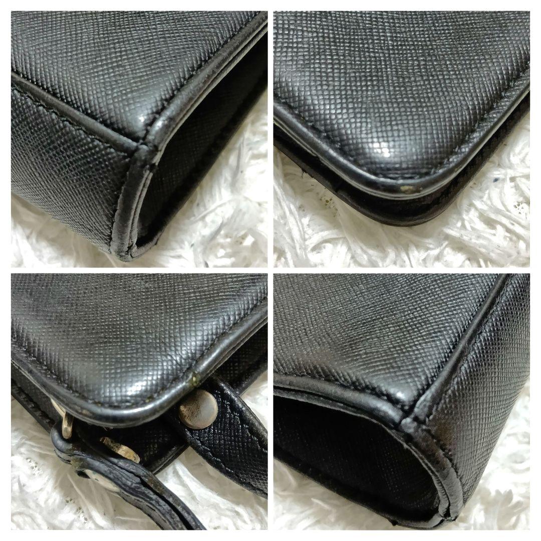 バーバリー　セカンドバッグ　クラッチバッグ　ブラック　レザー　ハンドル付き