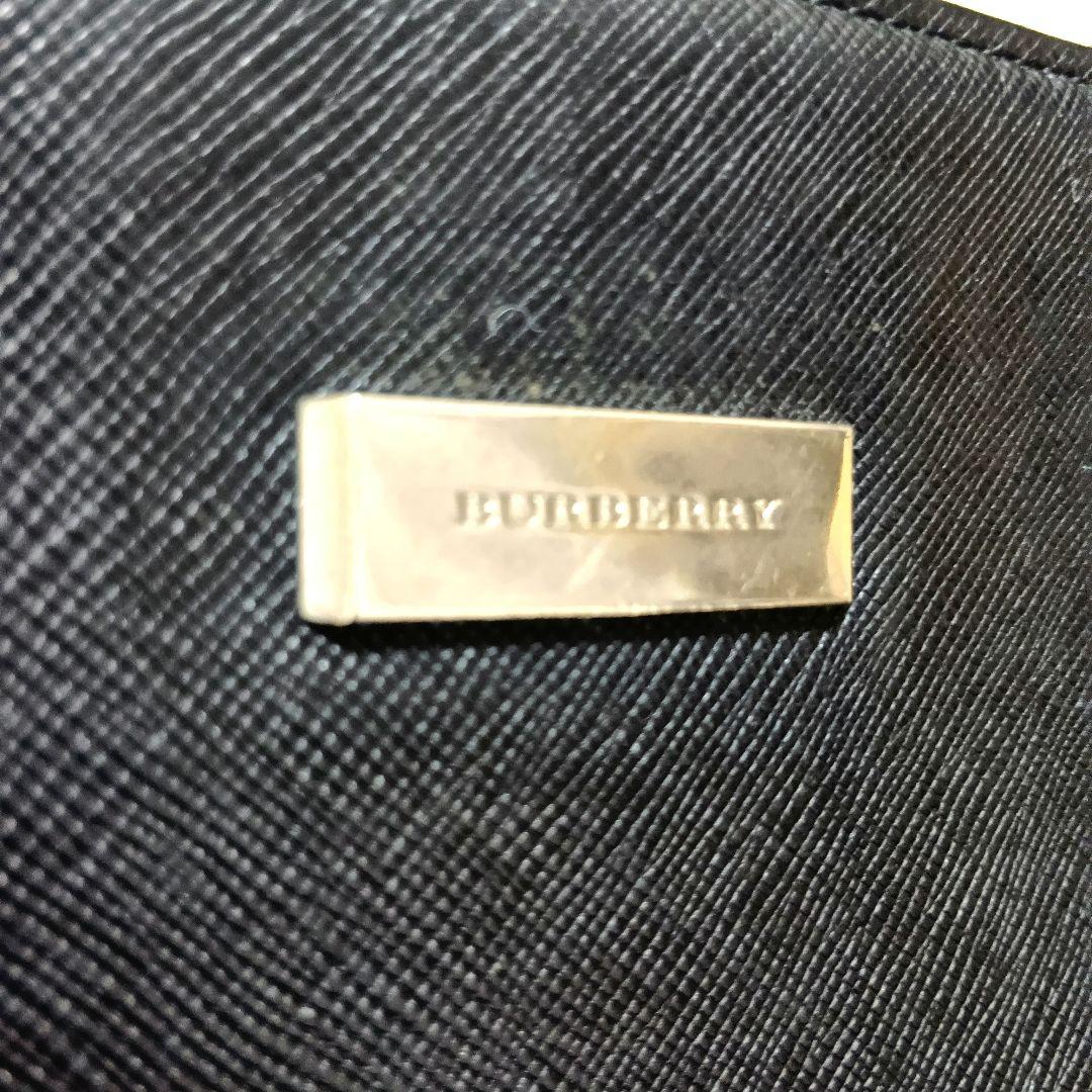 バーバリー　セカンドバッグ　クラッチバッグ　ブラック　レザー　ハンドル付き