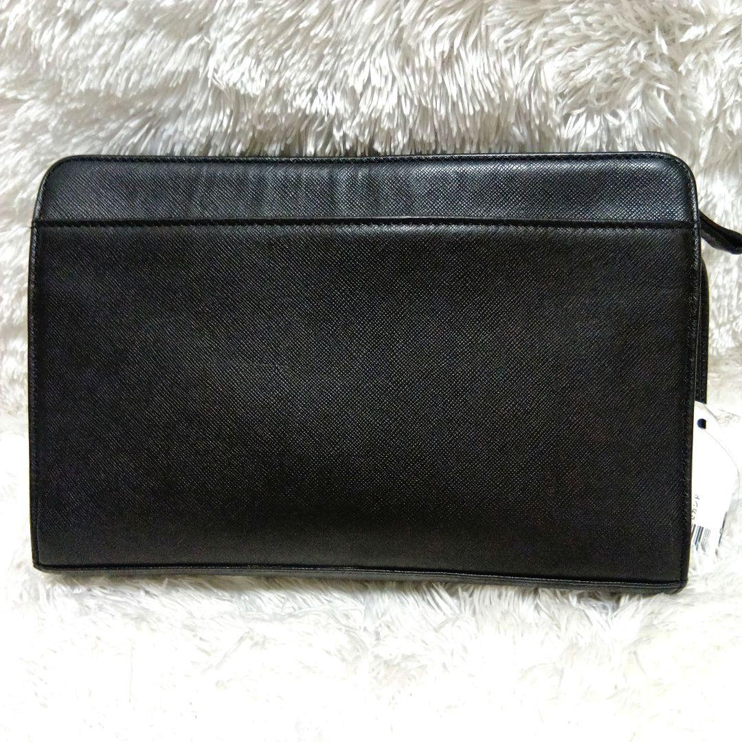 バーバリー　セカンドバッグ　クラッチバッグ　ブラック　レザー　ハンドル付き