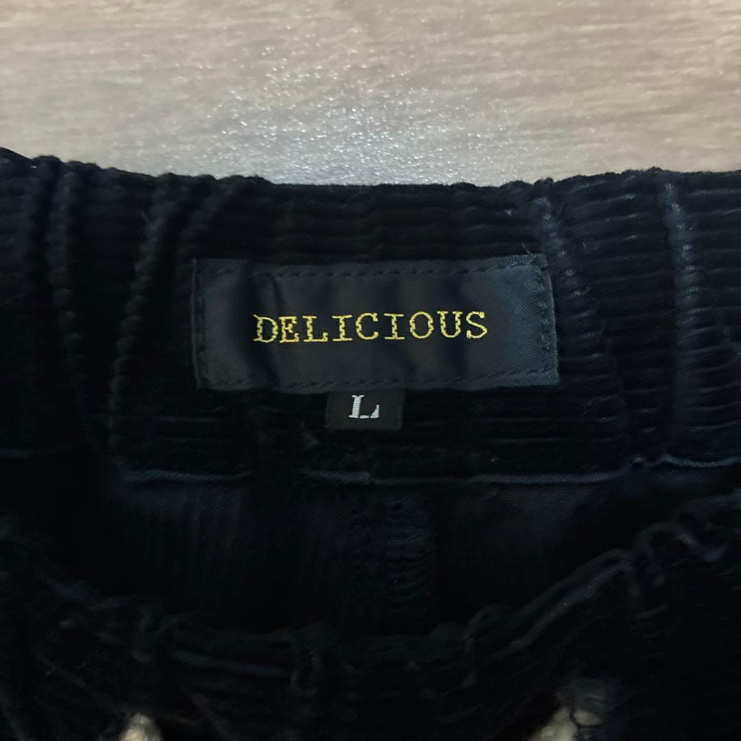 DELICIOUS コーデュロイイージーパンツ L 黒