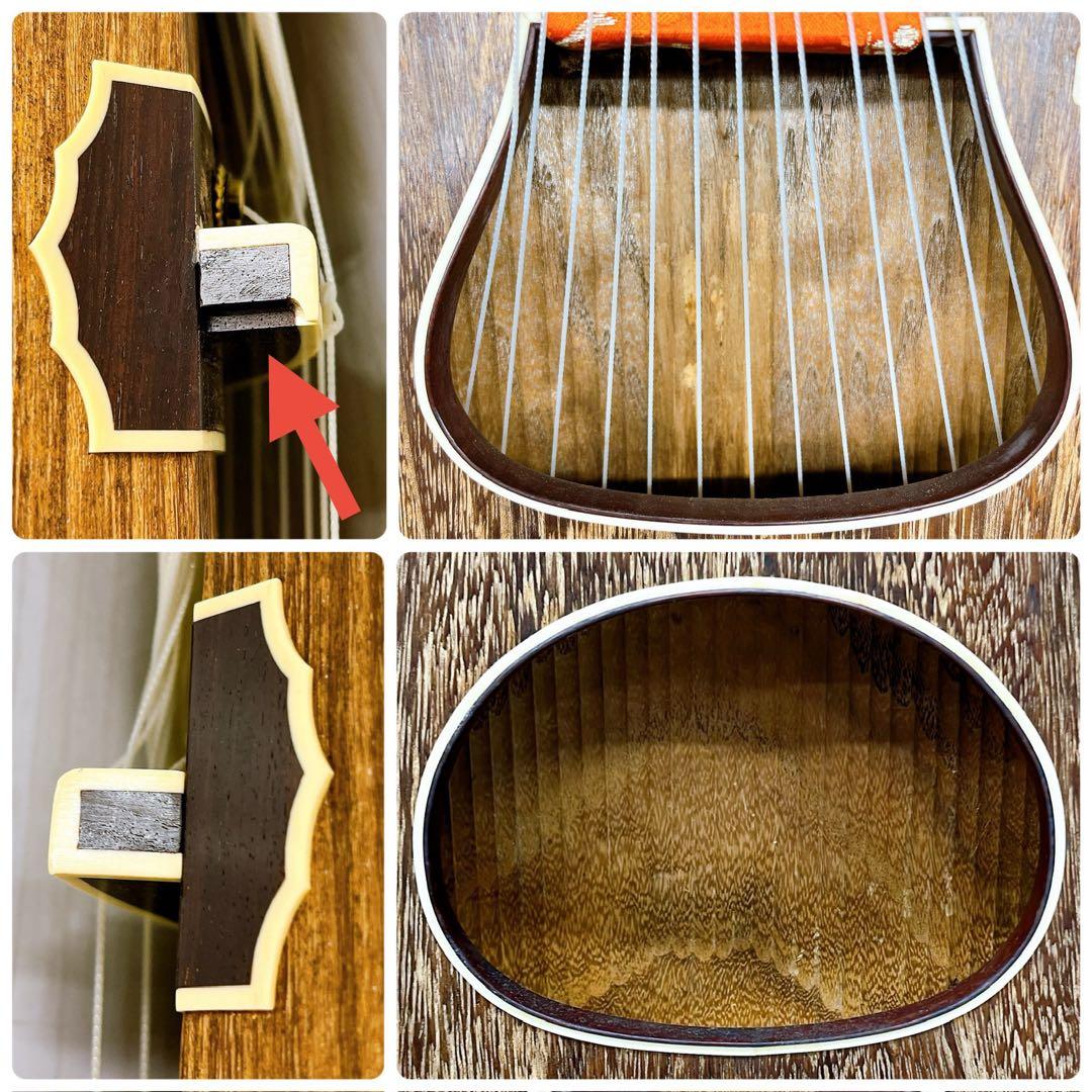 琴 箏 13弦 並甲 上角巻 蒔絵 すだれ彫 和楽器 琴柱付き