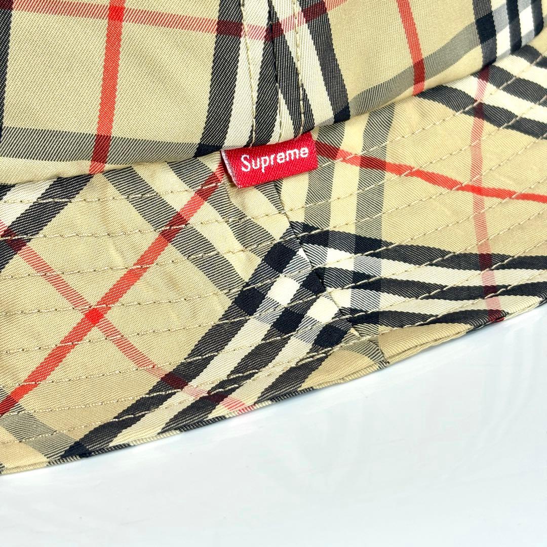 極美品 BURBERRY × Supreme ノバチェック バケットハット 帽子