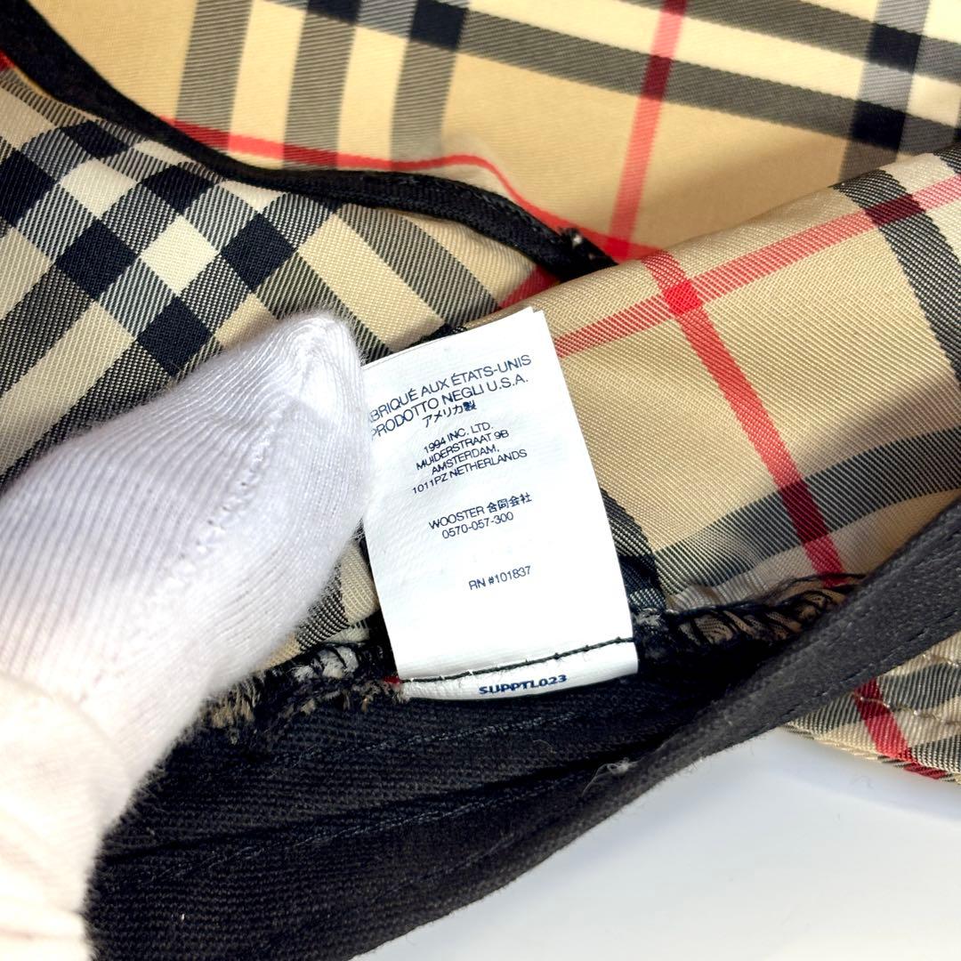 極美品 BURBERRY × Supreme ノバチェック バケットハット 帽子