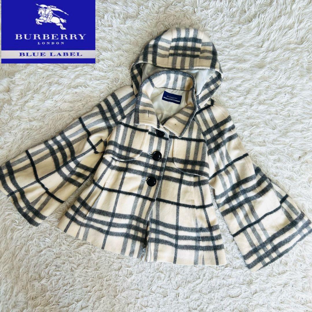 BURBERRY BLUE LABEL ノバチェック　ポンチョ　サイズ36
