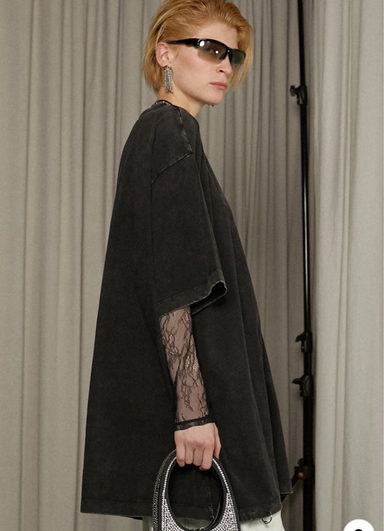 PRANK PROJECT ダークグレー オーバーサイズTシャツ