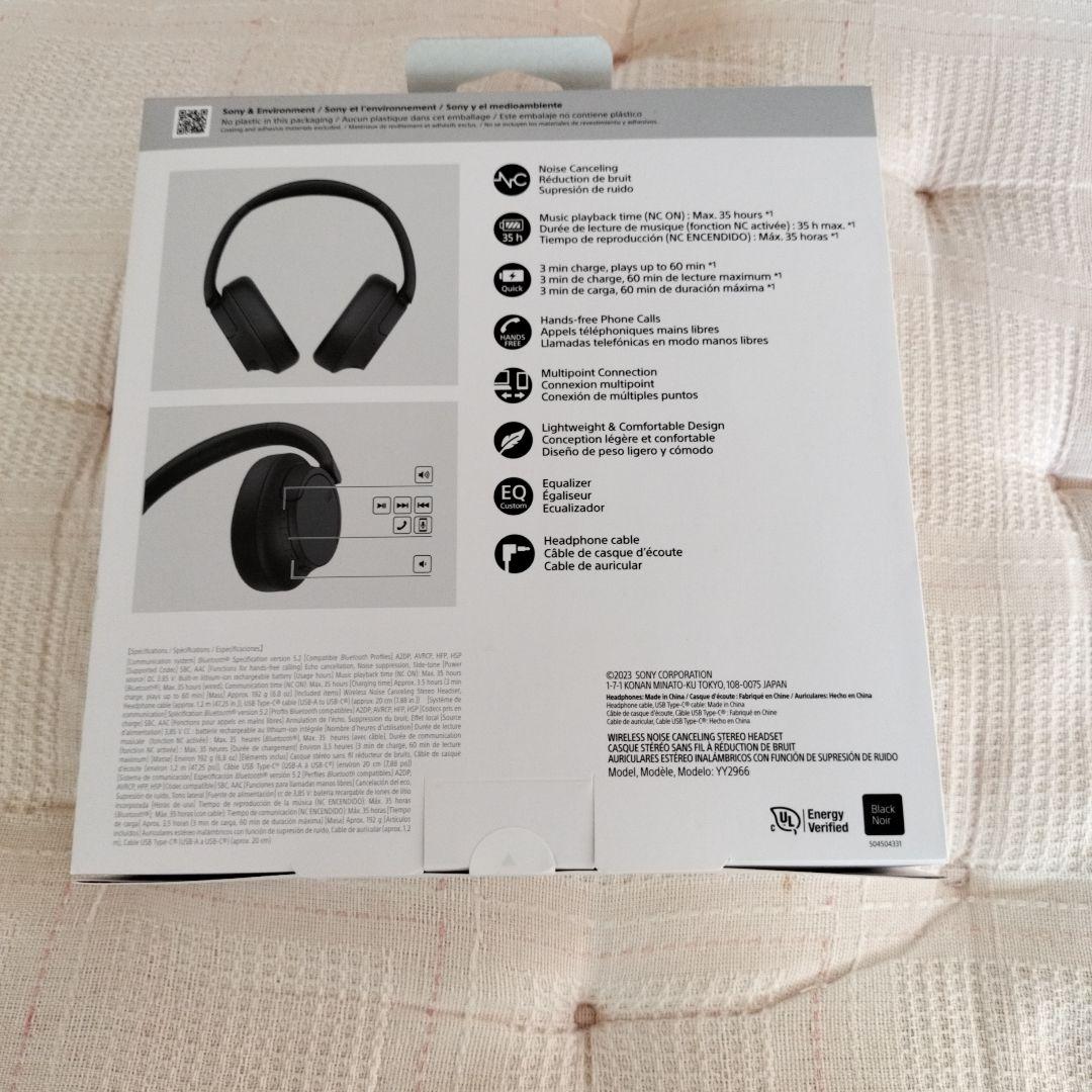 ヘッドホン SONY WH-CH720N Black