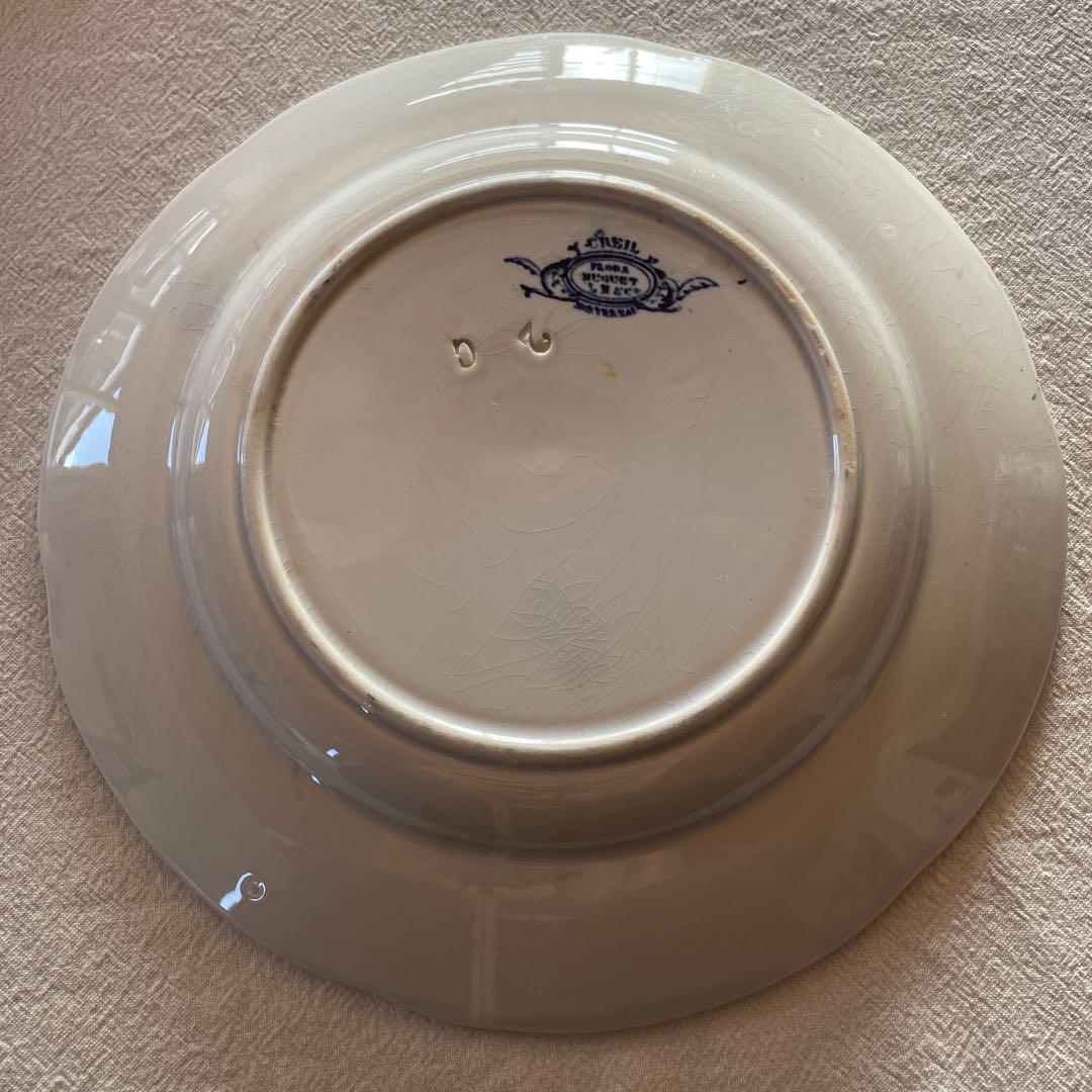 クレイユモントロー　FLORA MUGUET アンティーク 花柄 皿　23cm