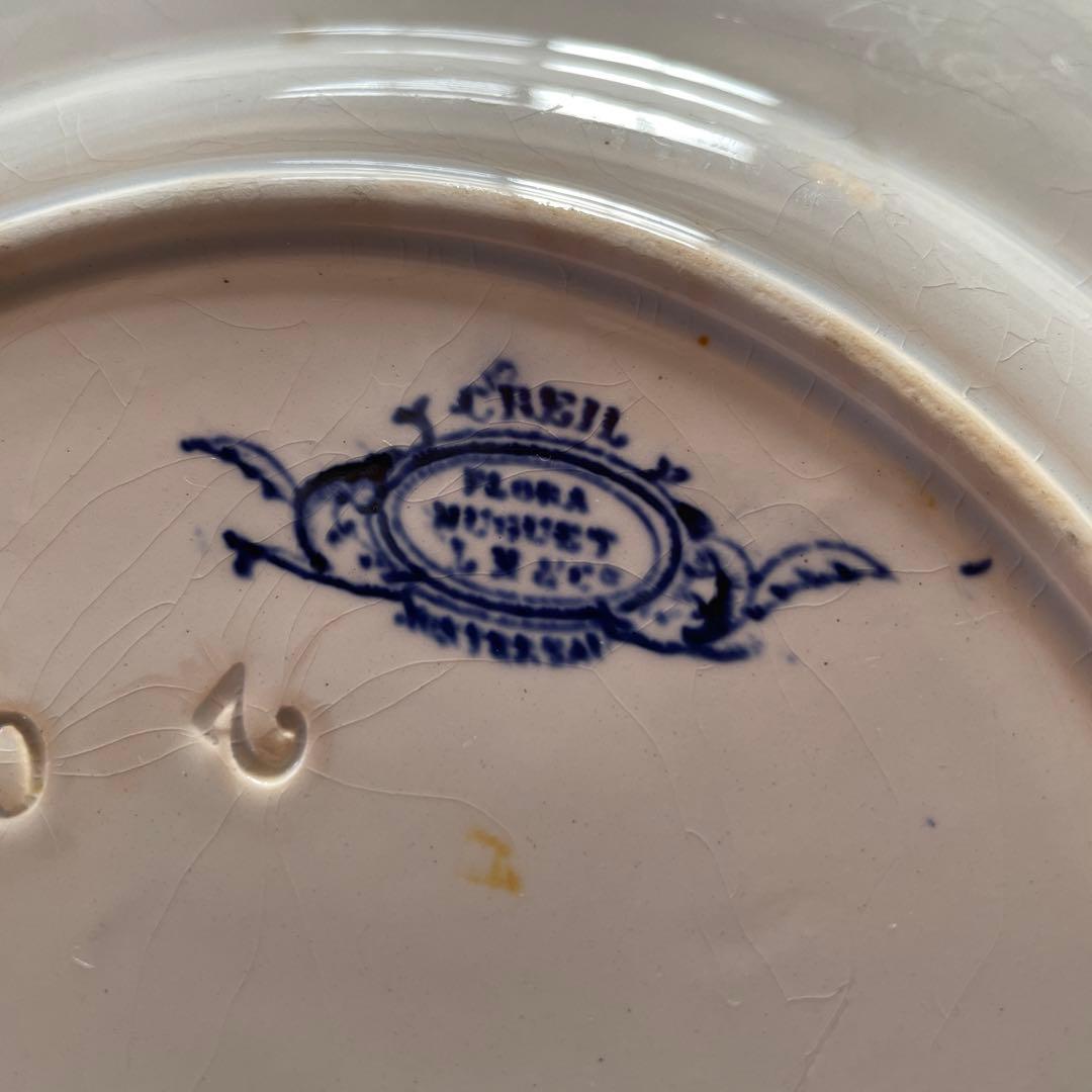 クレイユモントロー　FLORA MUGUET アンティーク 花柄 皿　23cm