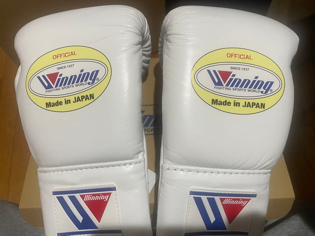 Winning(ウイニング)ボクシンググローブ ホワイト8oz ひも式