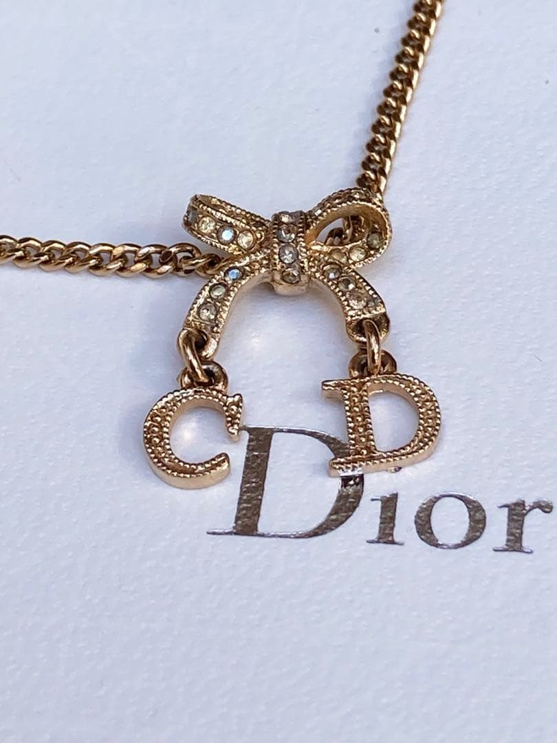 Dior クリスチャンディオールリボン ネックレス