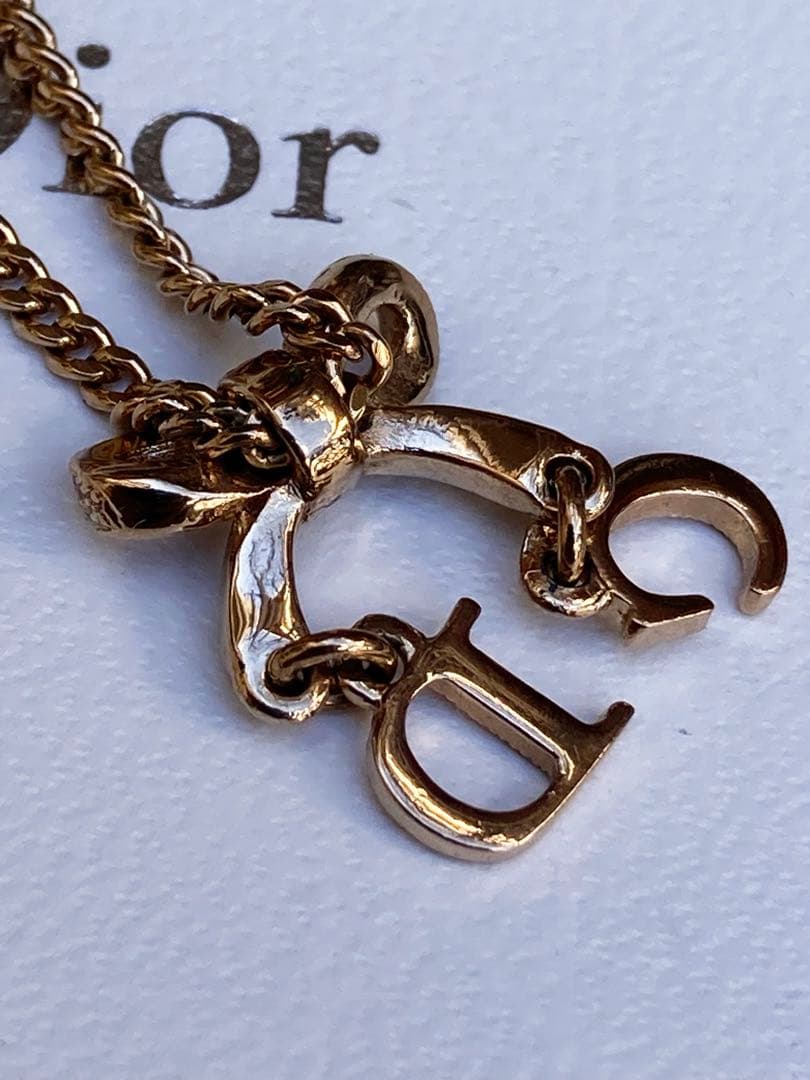 Dior クリスチャンディオールリボン ネックレス