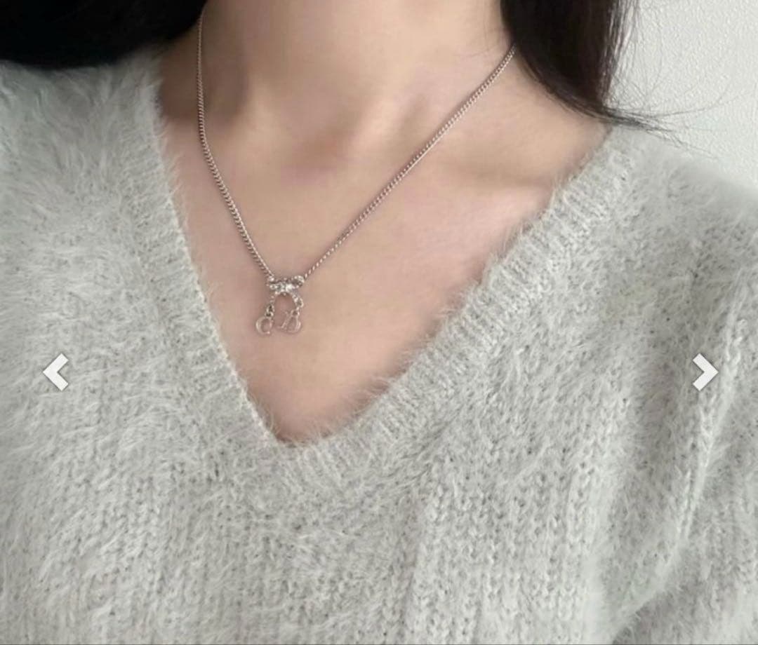 Dior クリスチャンディオールリボン ネックレス