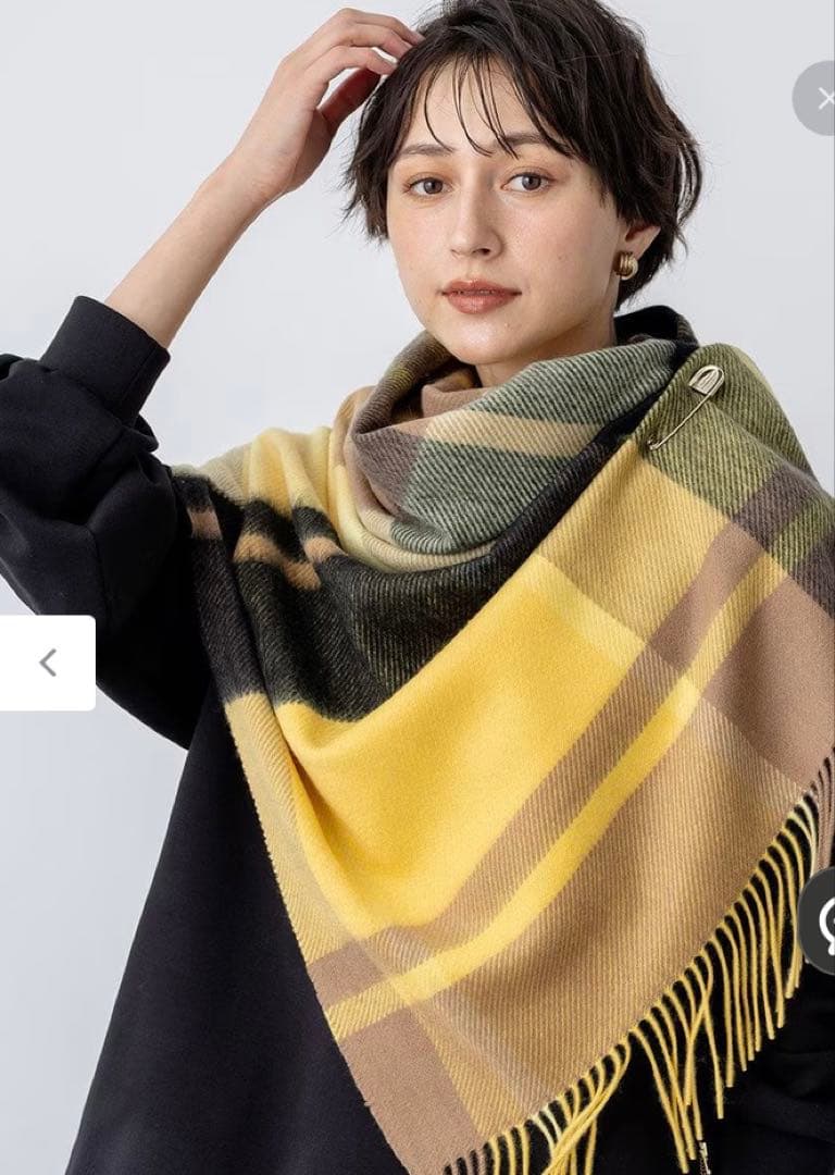 23区カシミヤ チェックストール2025✨VERY掲載♥️極美品⭕️削除前最終値下❣️