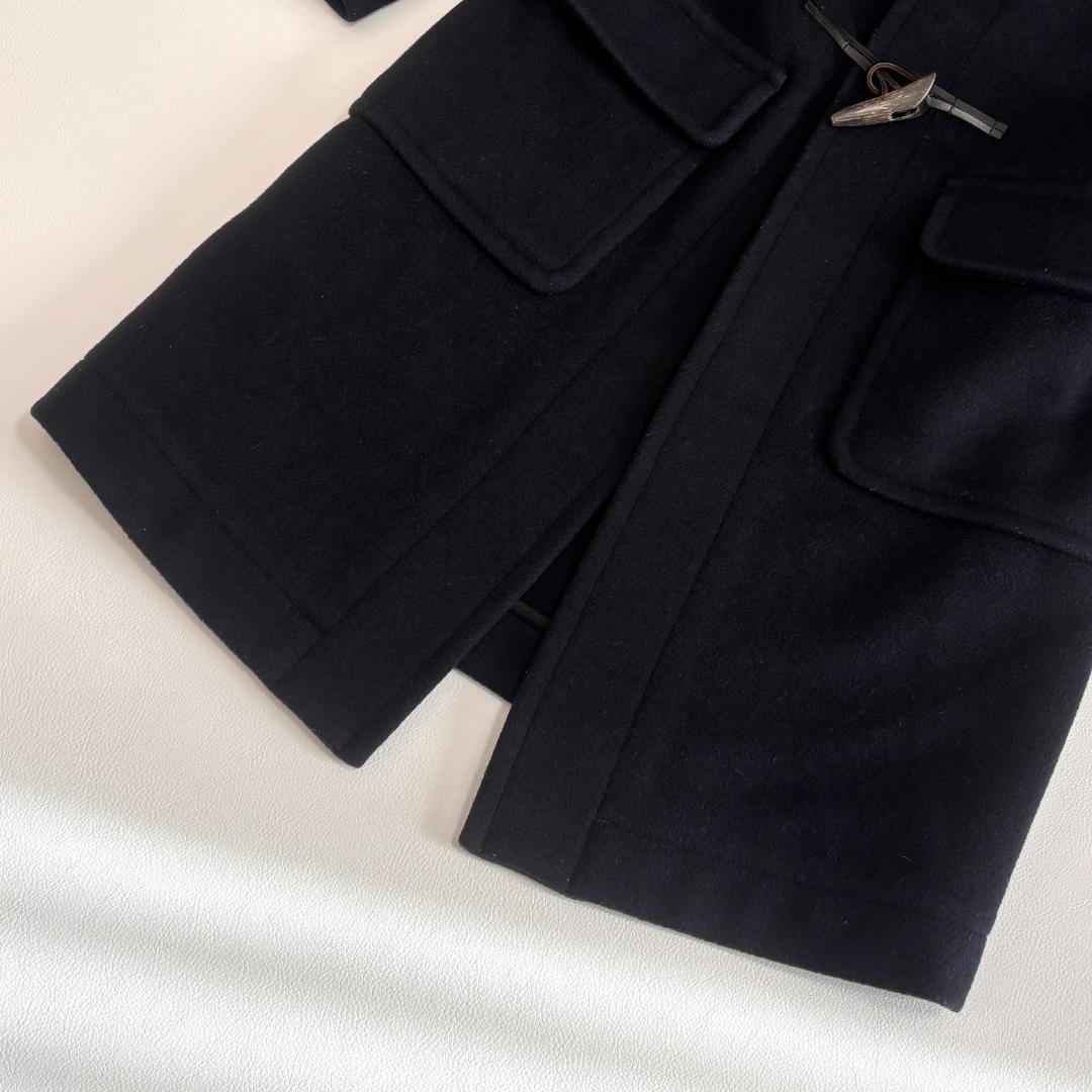 HYKE ダッフルコート フード トグルボタン ウール 日本製 M ネイビー