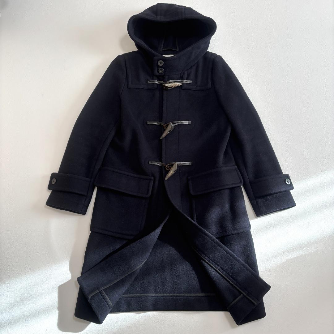 HYKE ダッフルコート フード トグルボタン ウール 日本製 M ネイビー