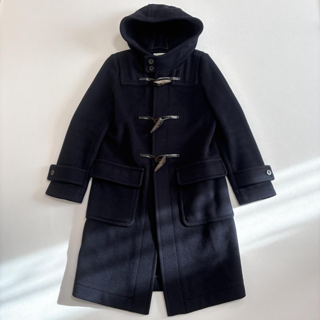 HYKE ダッフルコート フード トグルボタン ウール 日本製 M ネイビー