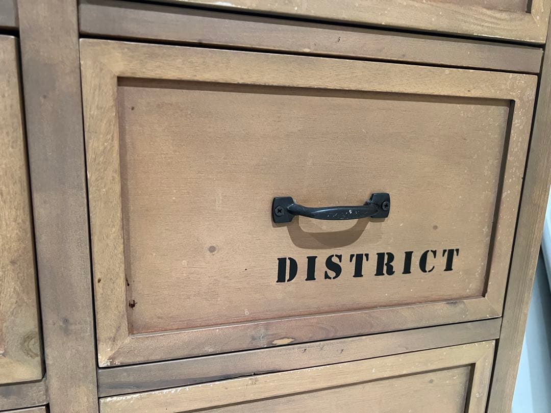 ナチュラルウッド　6引き出しタンス　￼チェスト　天然木　アンティーク調