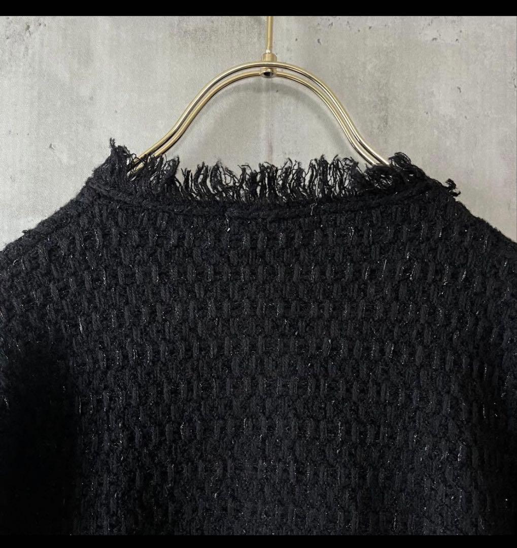 ICB ノーカラージャケット サイズS ブラック