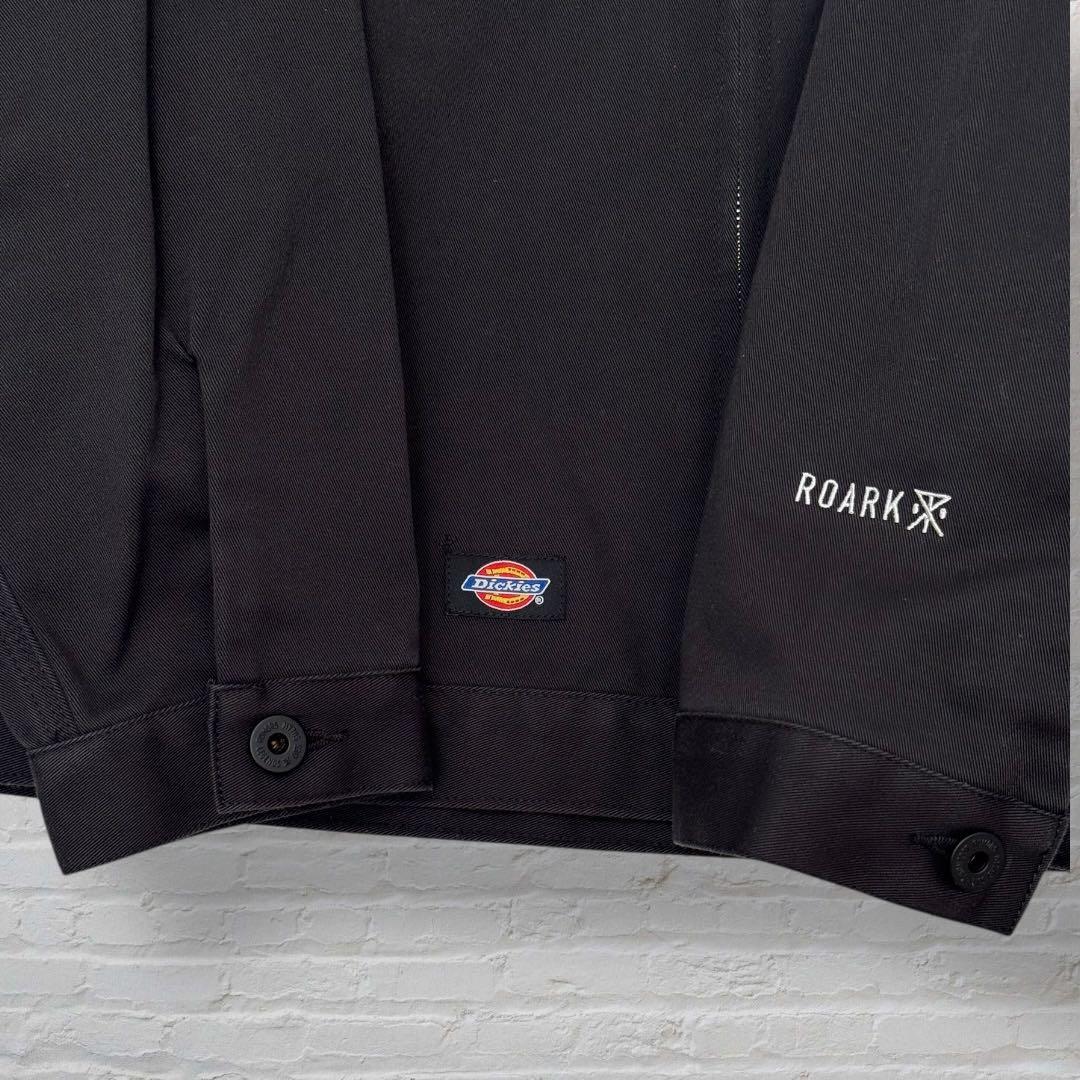 ROARK×Dickiesワークジャケットカバーオール襟コーデュロイ黒ブラックL