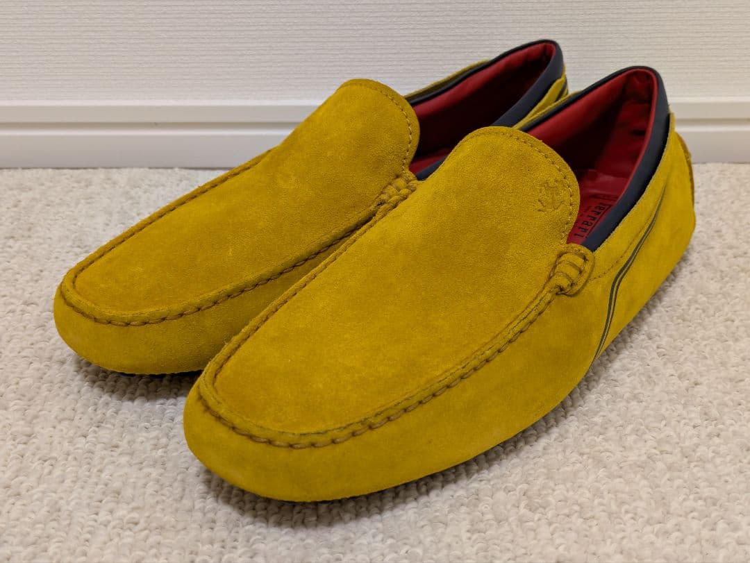 未使用 Tod's トッズ フェラーリドライビングシューズ ゴールド イタリア製