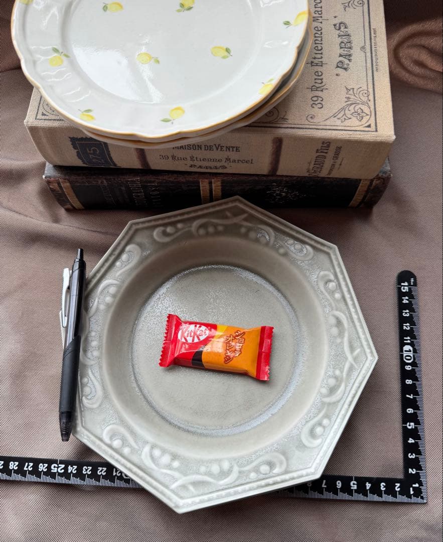 あ*き様 阿部慎太朗　八角形プレートとレモン柄皿セット　笠間焼