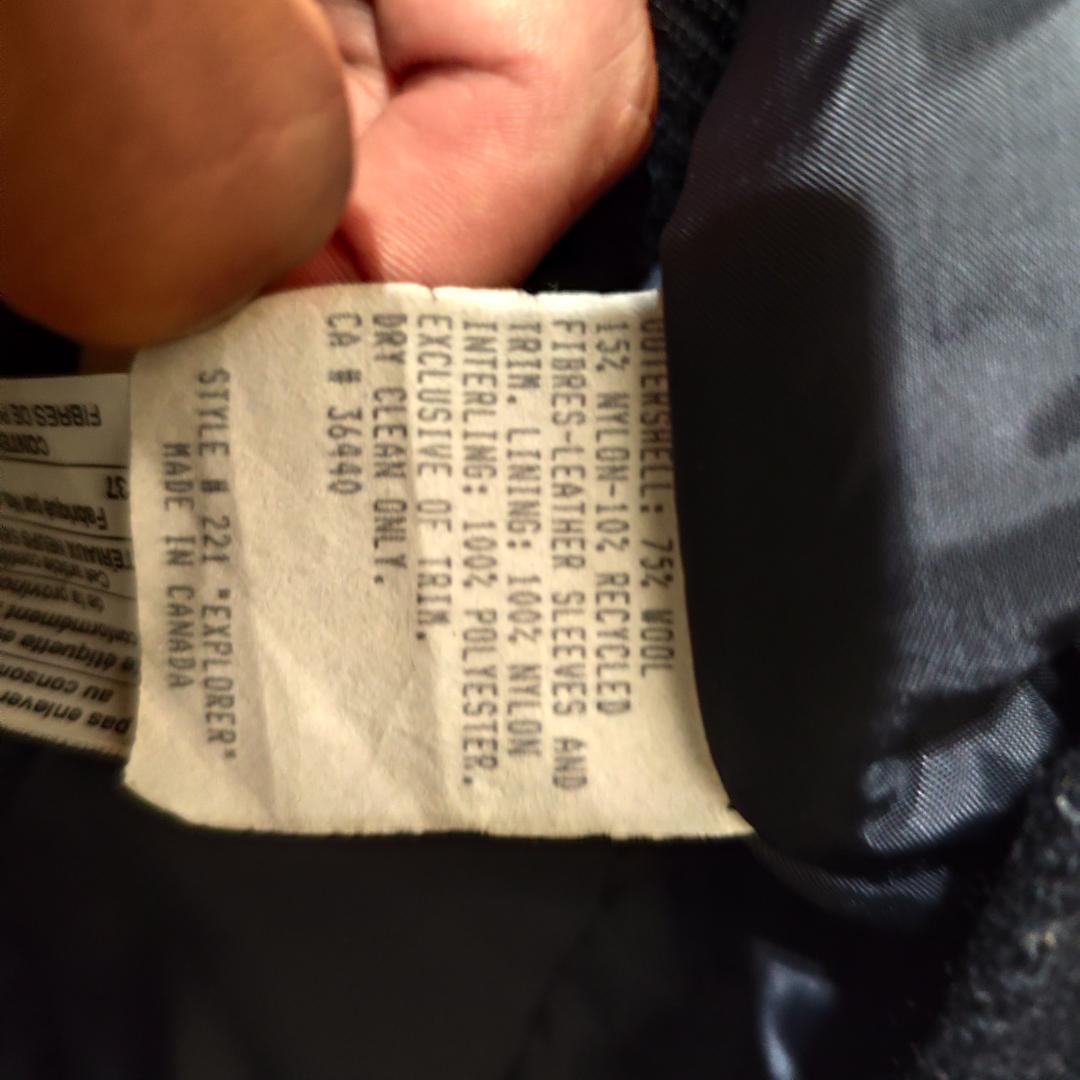 80s レイダース スタジャン レザー 切り替え ウール