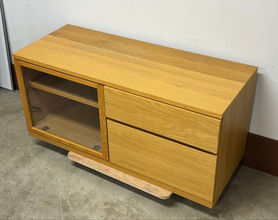 ⭐︎無印良品 木製AVラック 110cm オーク テレビ台 ガラス　MUJI
