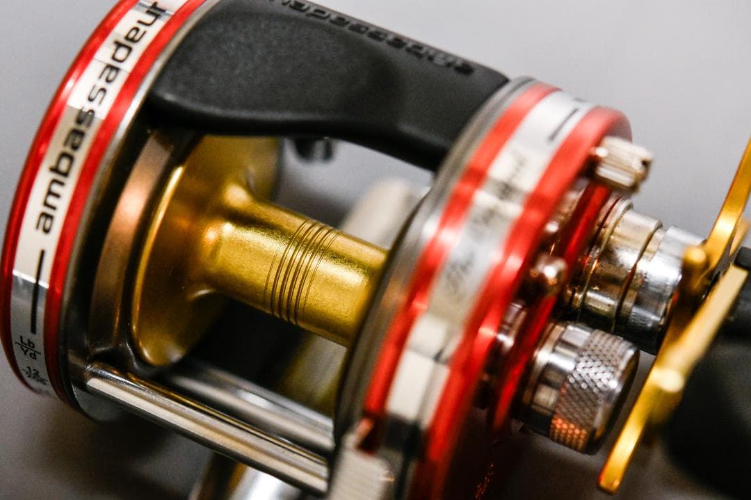 1点限り『未使用』【アブ アンバサダー 5000】レッド ゴールドパーツ