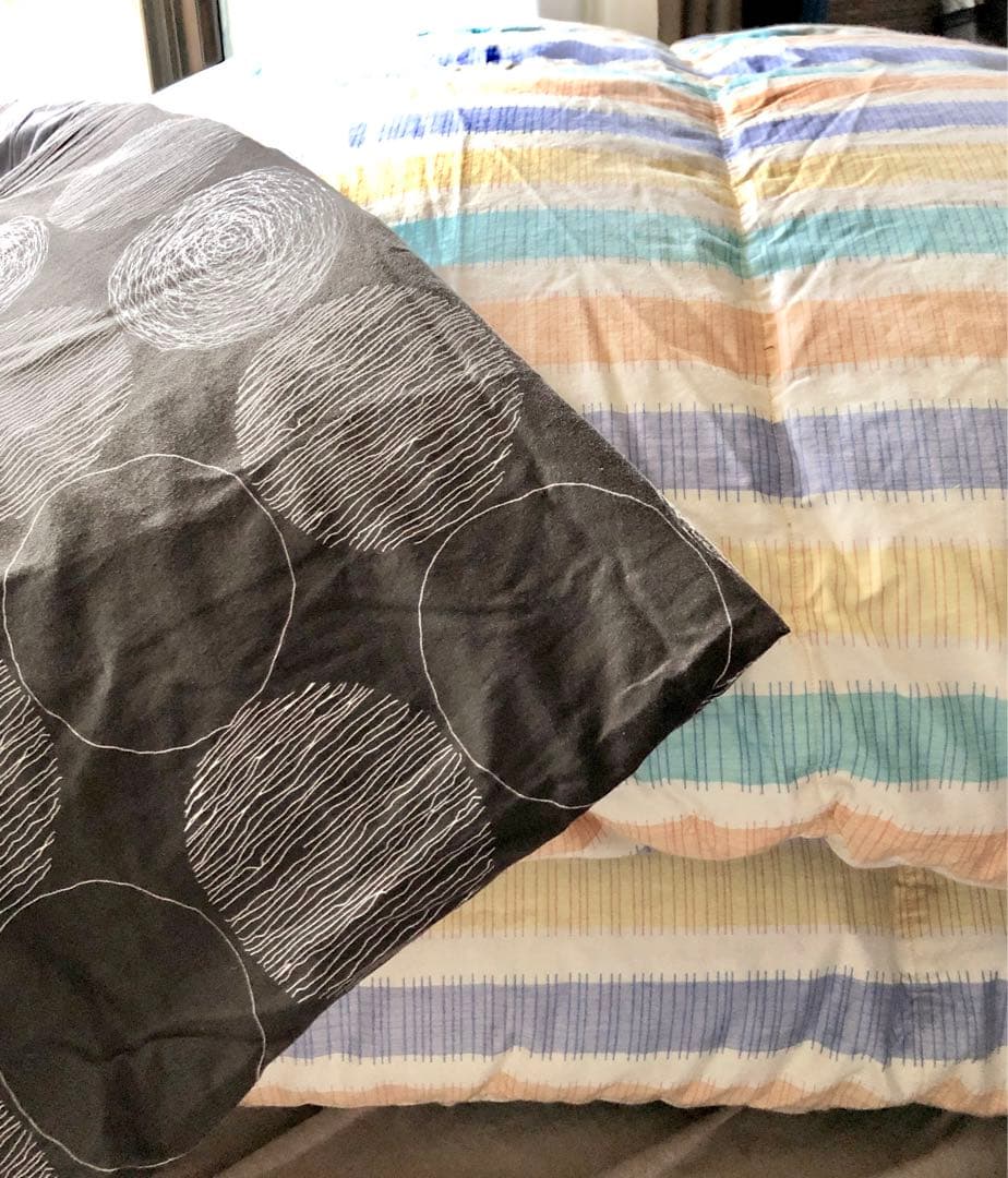 掛け布団　東洋羽毛　ダブル　カバー付き