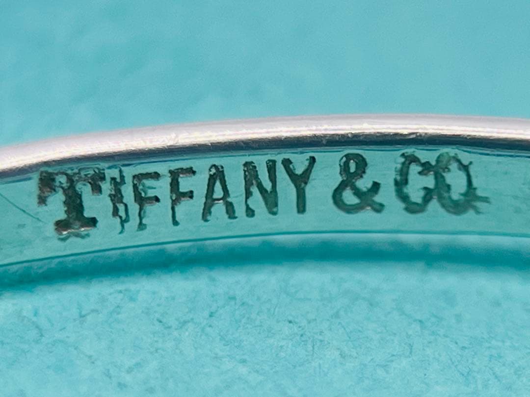 c601 ティファニー　ラブノット　フック&アイ　バングル　K18/925