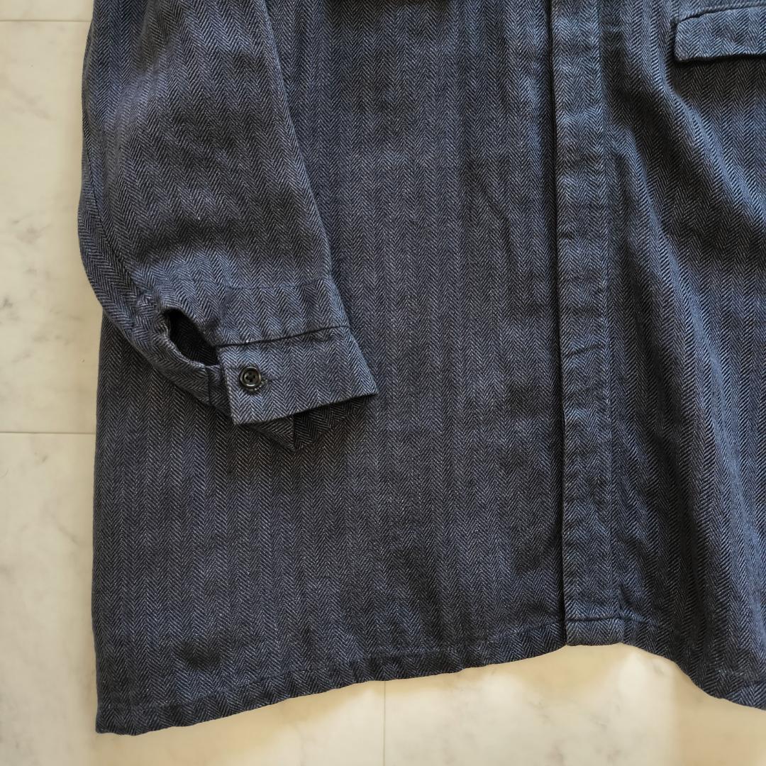 アナトミカ フランス製 リネンヘリンボーンダスターコート アルチュール 3 L