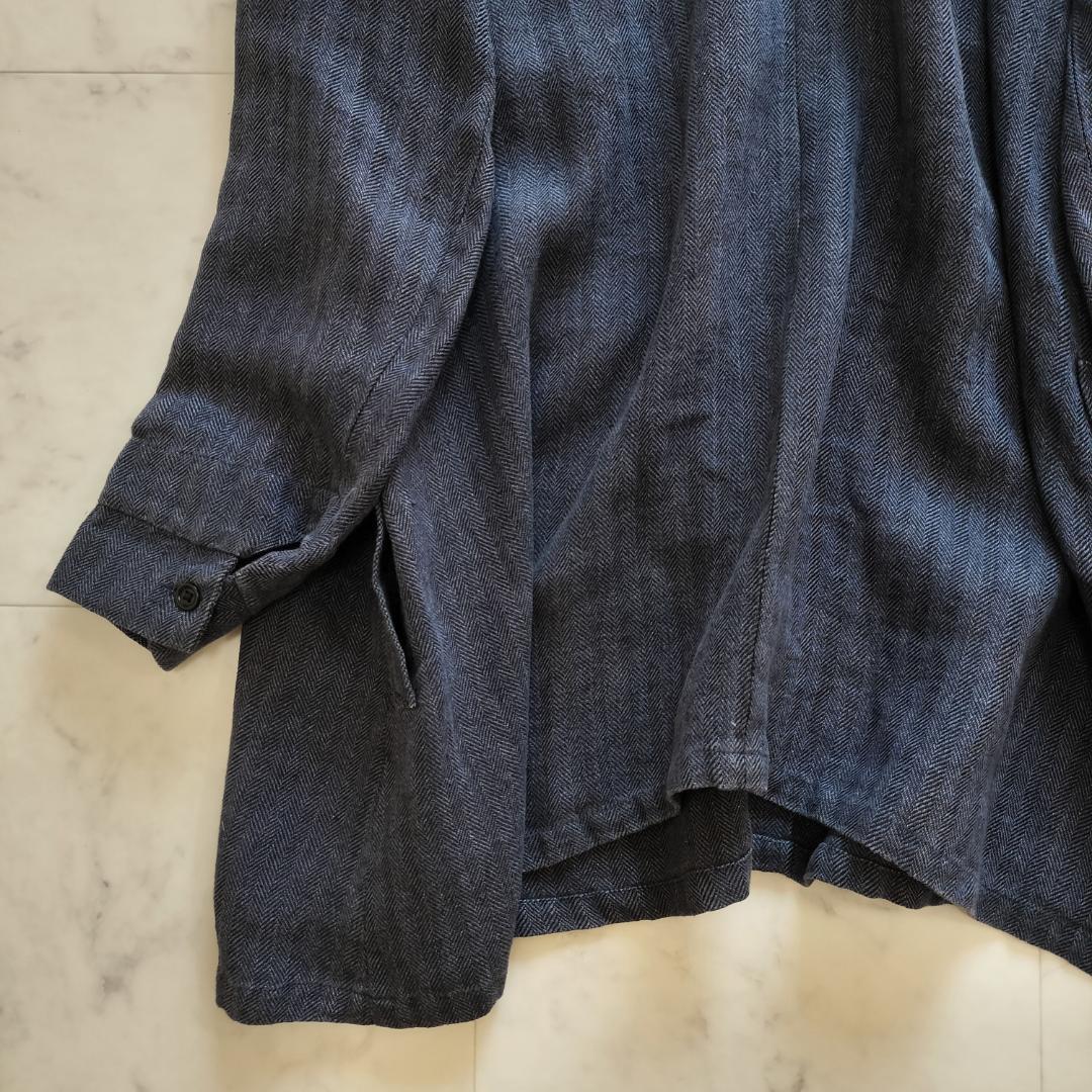 アナトミカ フランス製 リネンヘリンボーンダスターコート アルチュール 3 L