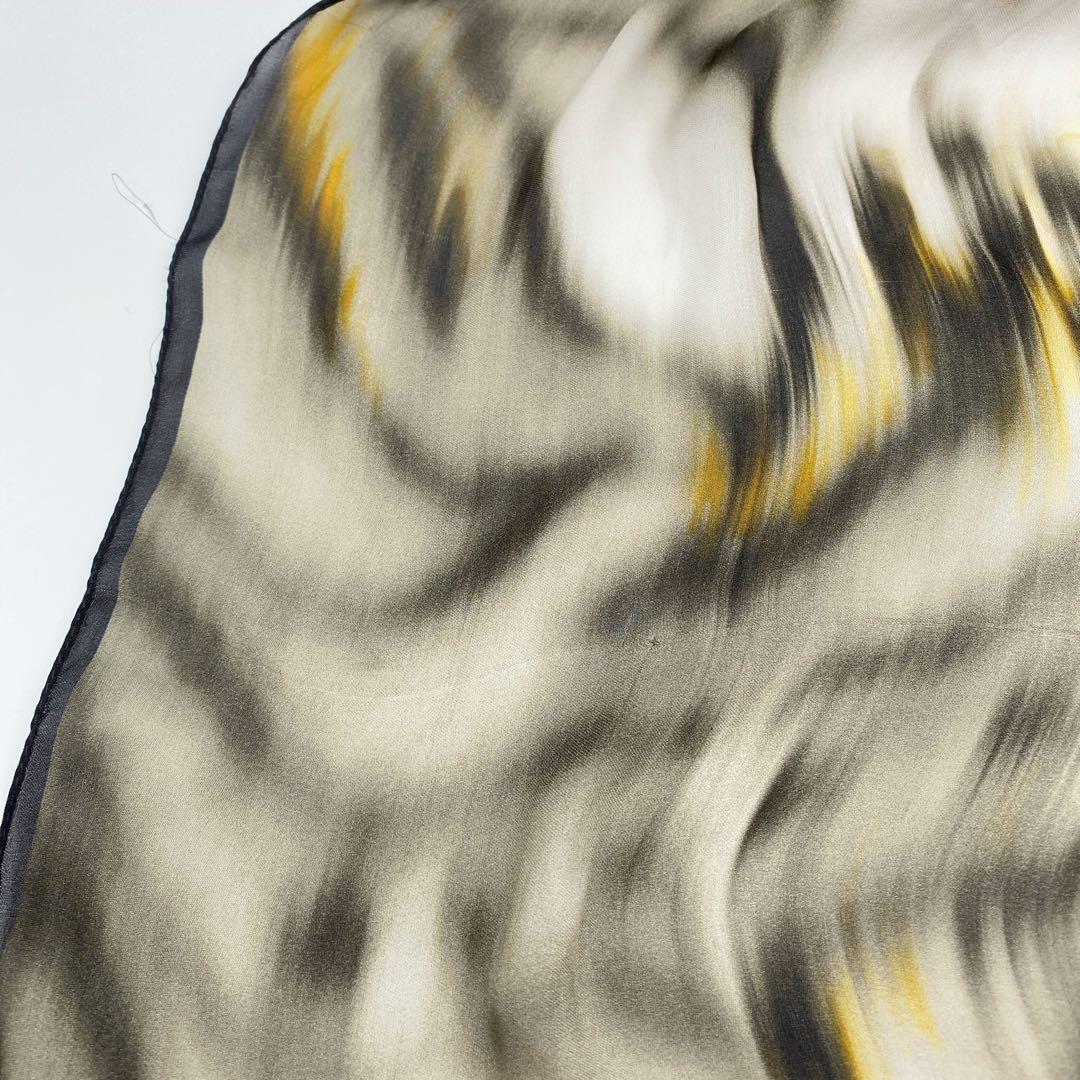 FENDI フェンディ　シフォン　ヒョウ柄　動物柄ストール シルク100%