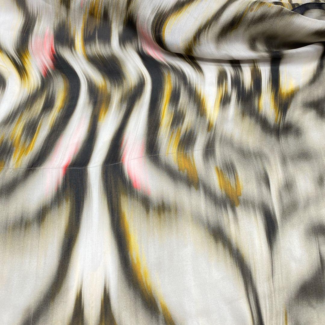 FENDI フェンディ　シフォン　ヒョウ柄　動物柄ストール シルク100%