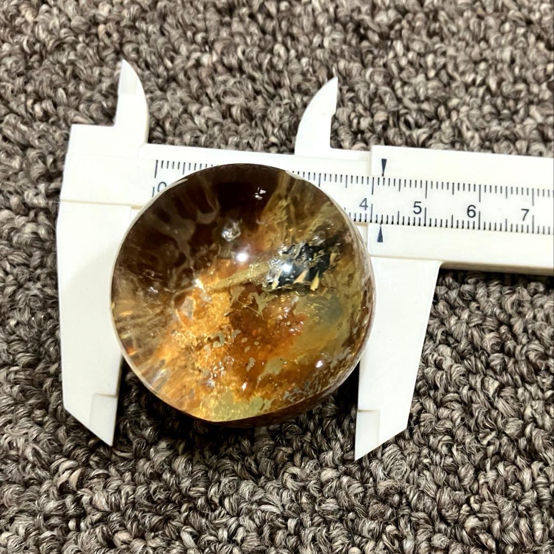 ゴールドルチルクォーツ　丸玉　スフィア　2点　金針水晶　パワーストーン