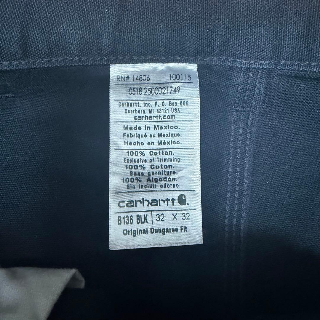 Carhartt ダブルニー　ペインターパンツ　フェード　ブラック　ペイント