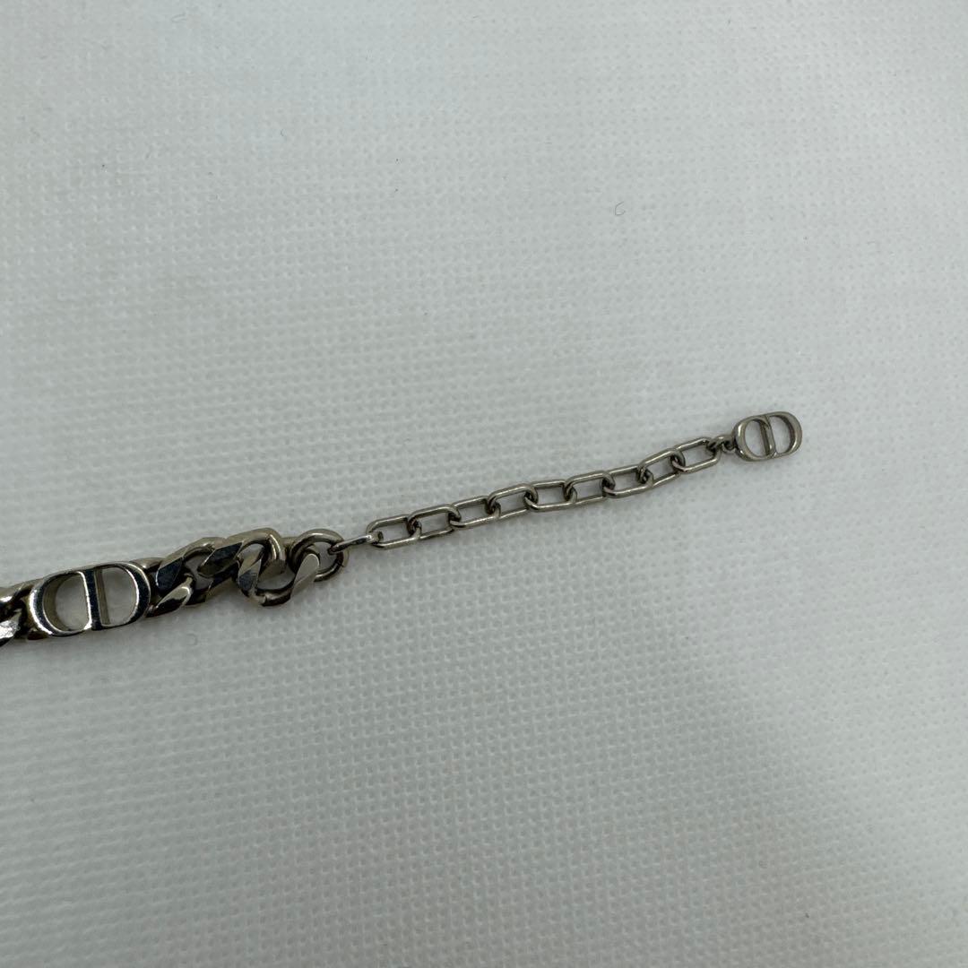 クリスチャンディオール　Dior ネックレス　喜平チェーン　CDロゴ　シルバー