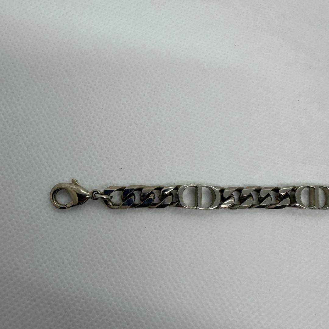 クリスチャンディオール　Dior ネックレス　喜平チェーン　CDロゴ　シルバー