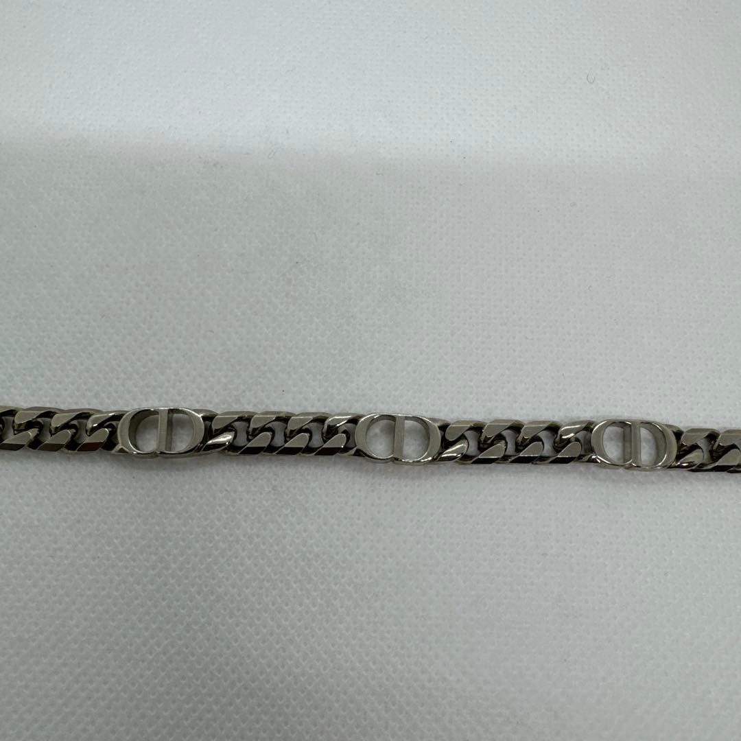 クリスチャンディオール　Dior ネックレス　喜平チェーン　CDロゴ　シルバー