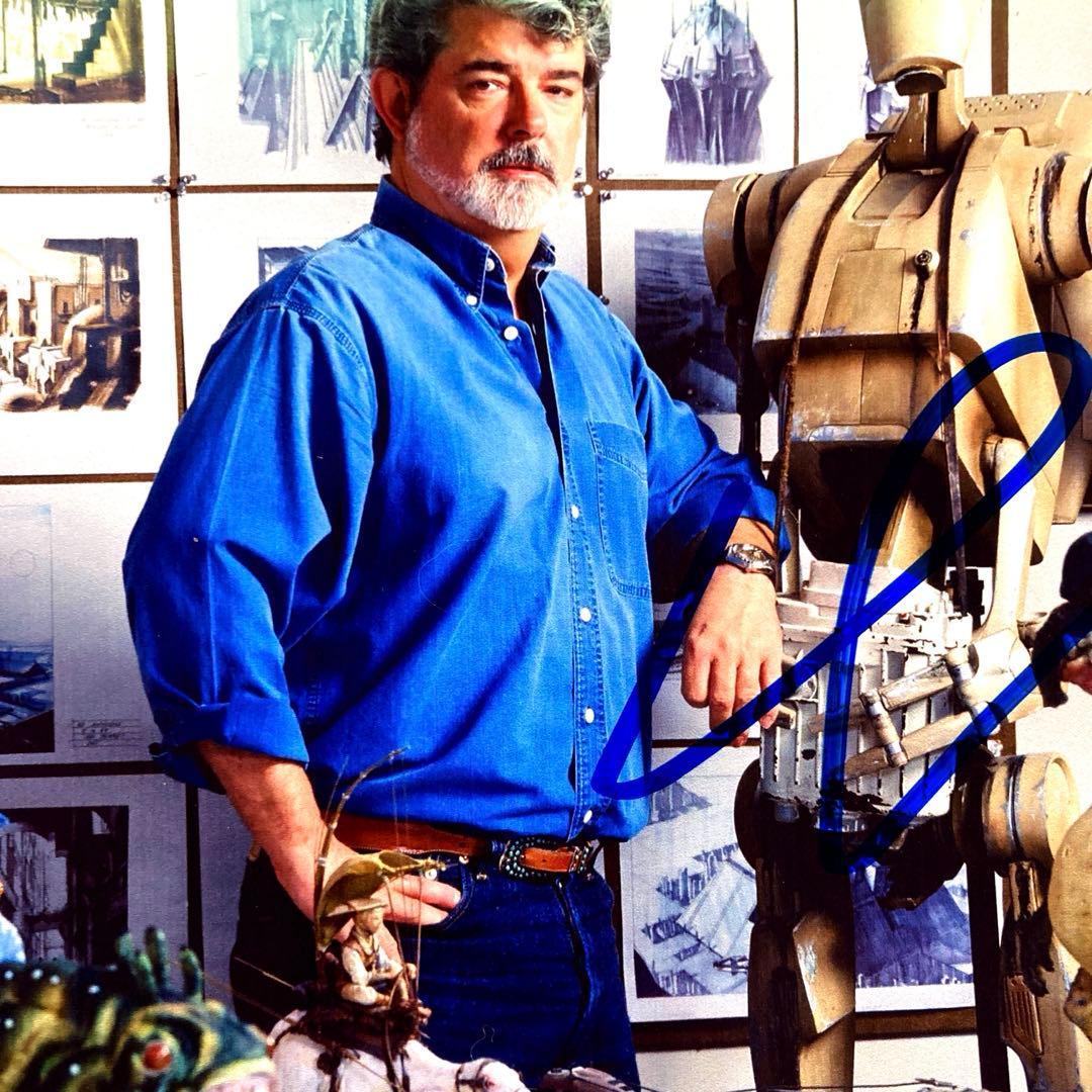 ジョージ・ルーカス直筆サイン　2Lサイズ写真…スター・ウォーズ…