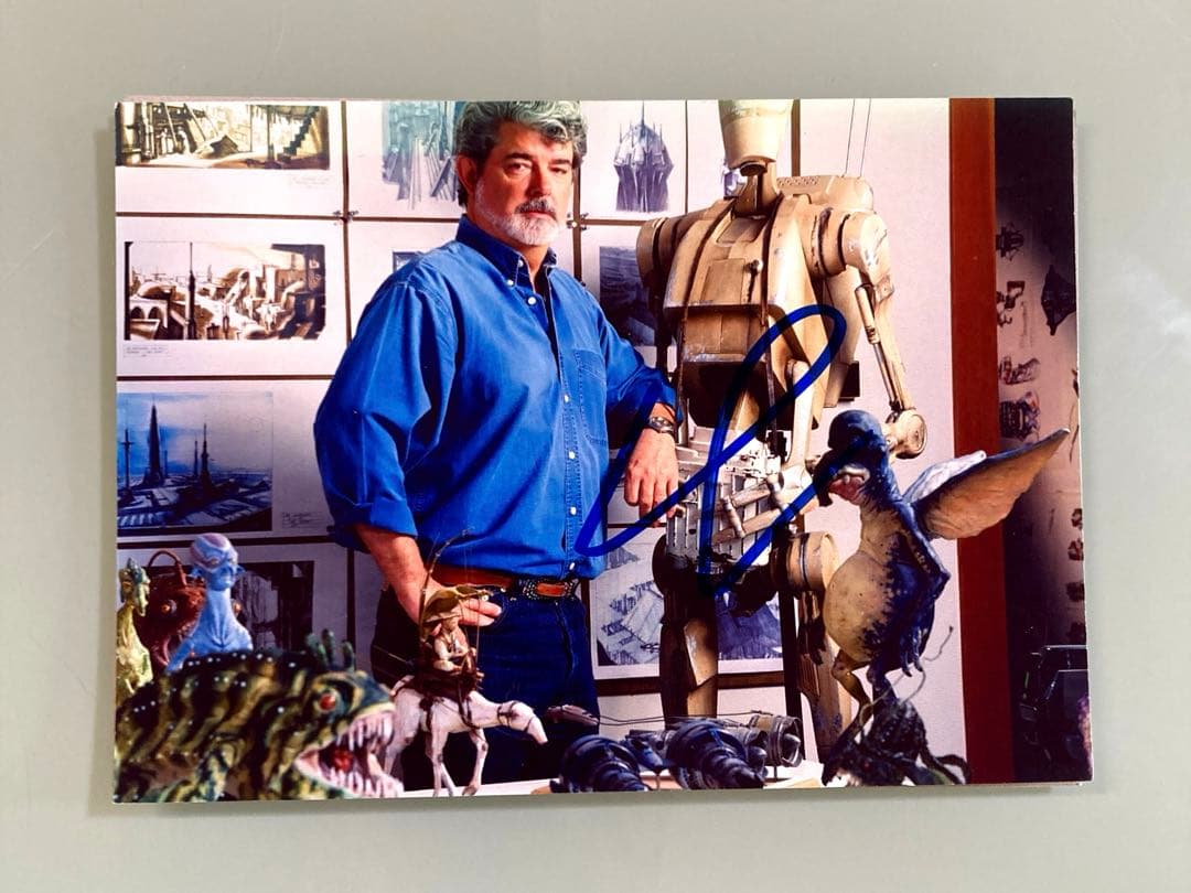 ジョージ・ルーカス直筆サイン　2Lサイズ写真…スター・ウォーズ…