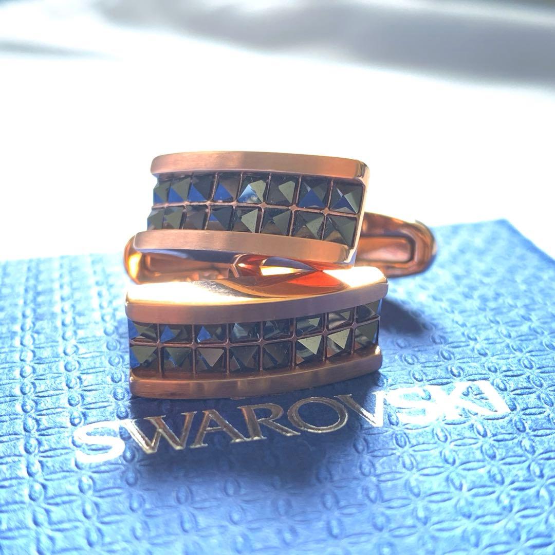 【期間限定値下げ】スワロフスキー ピンクゴールド カフスボタン箱付結婚式