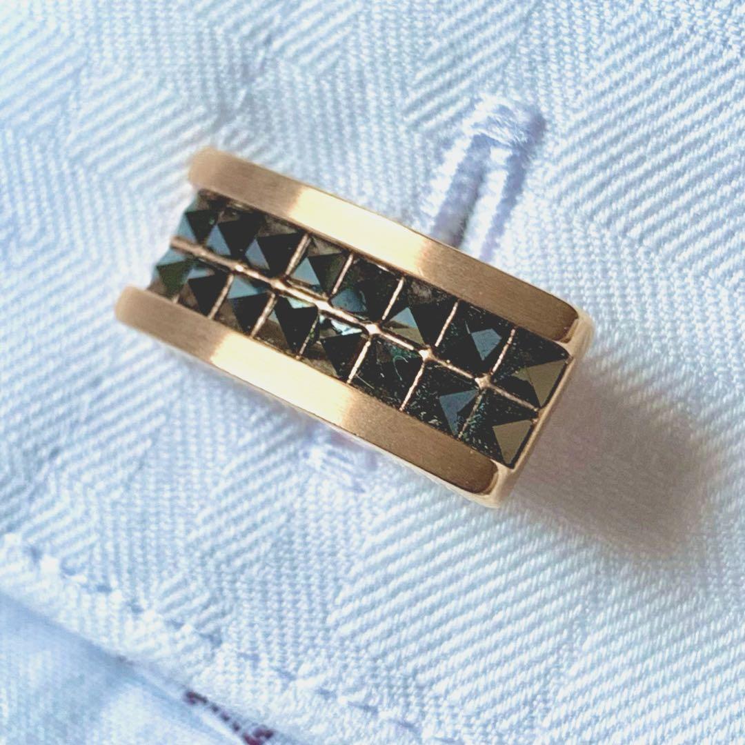 【期間限定値下げ】スワロフスキー ピンクゴールド カフスボタン箱付結婚式