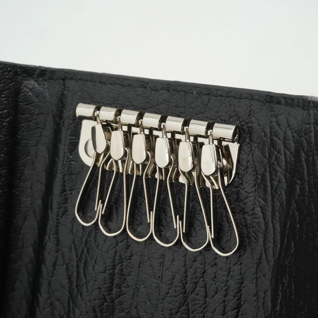 ✨未使用展示品・箱保存袋付き✨　メゾンマルジェラ　キーケース　6連　ブラック