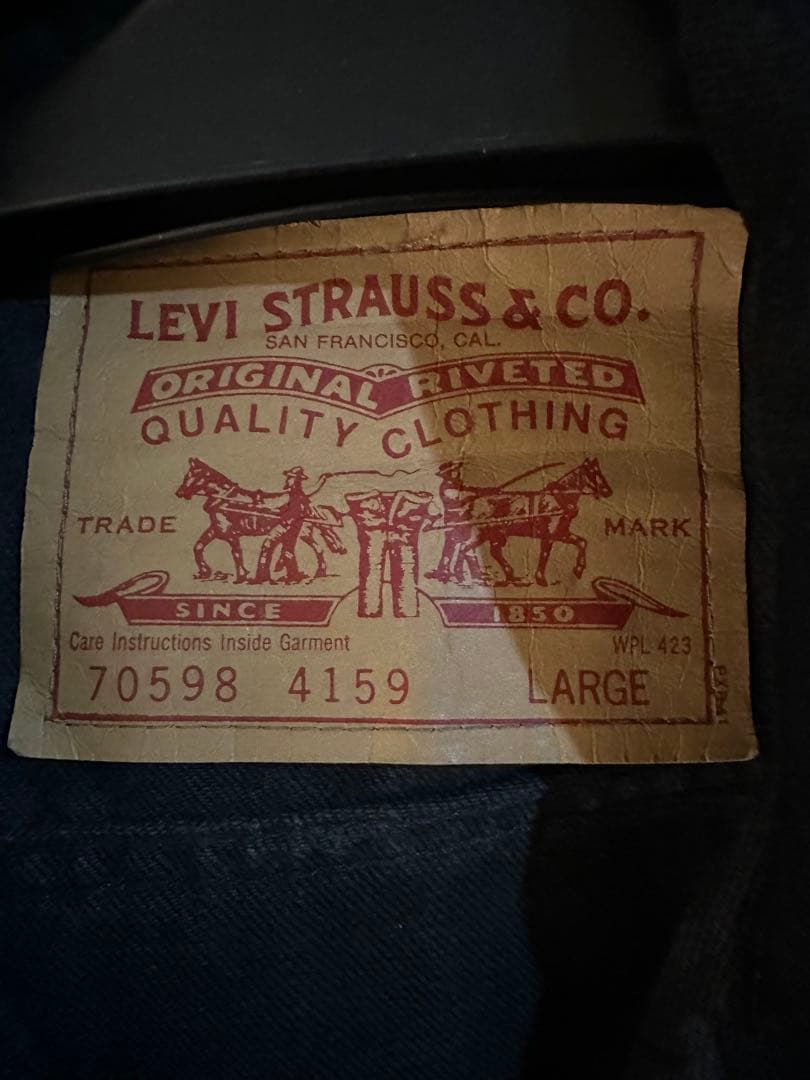 Levi's リーバイス 70598 4159ブラックデニムジャケット