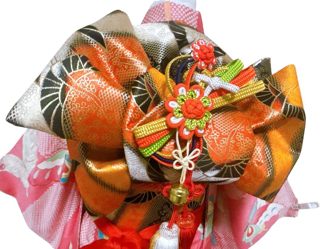 お買い得品♡七五三　7歳　女の子　フルセット　正絹　ピンク　蝶々