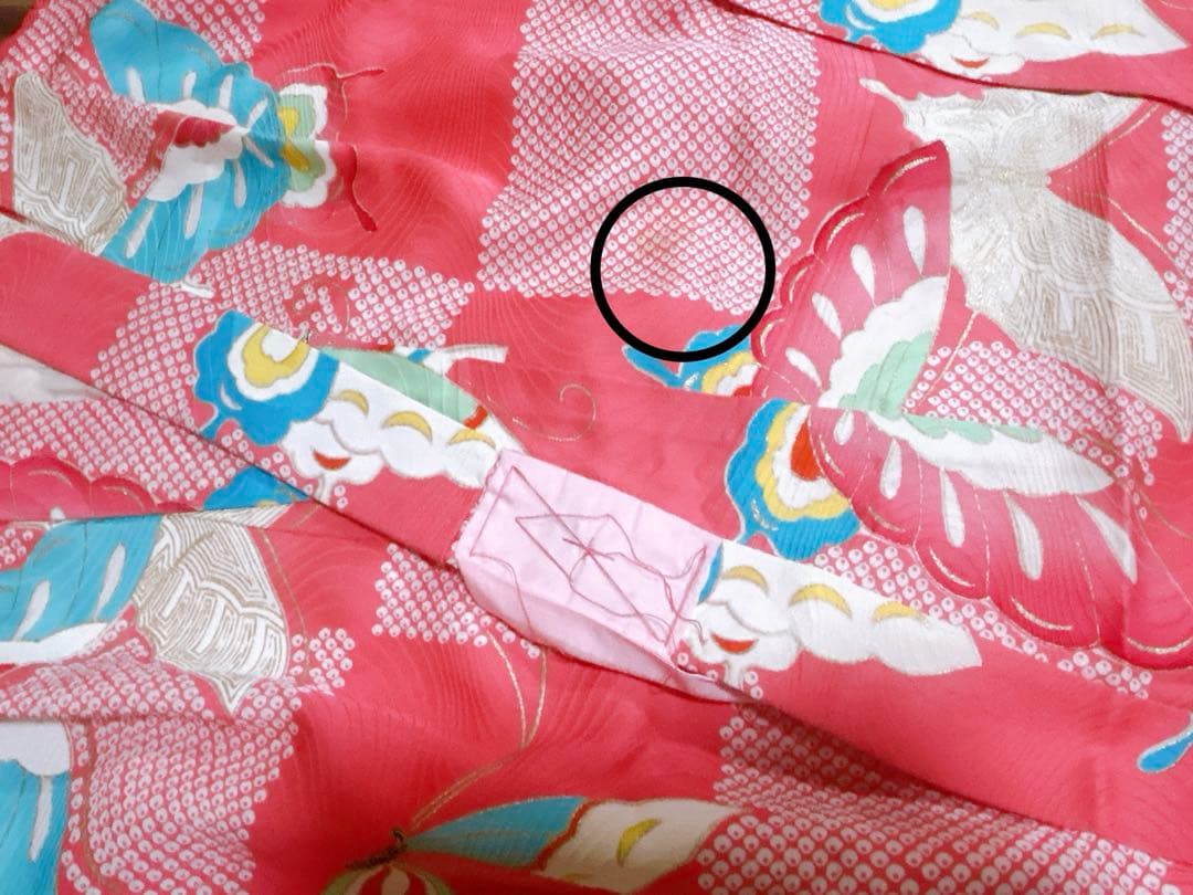 お買い得品♡七五三　7歳　女の子　フルセット　正絹　ピンク　蝶々