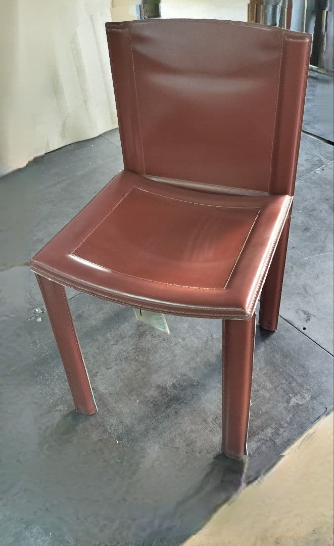 カッシーナ　ブラウンレザーアームチェア