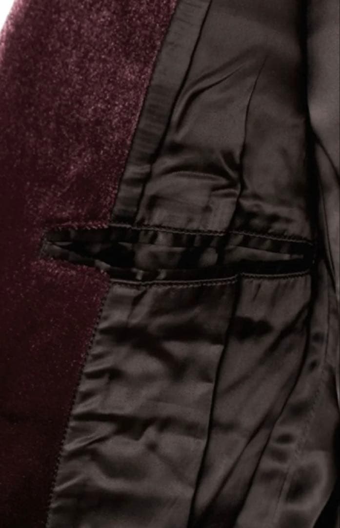 m*a様 トルネードマート　ワイン色　ベロア 　ジャケット　ベルベット